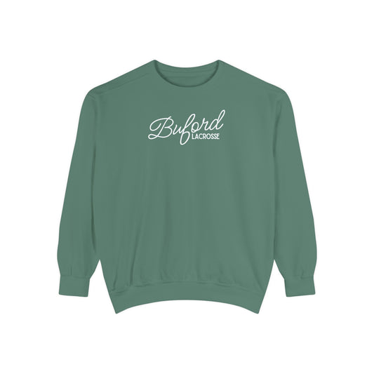 Adult Lacrosse Script Garment-Dyed Sweatshirt