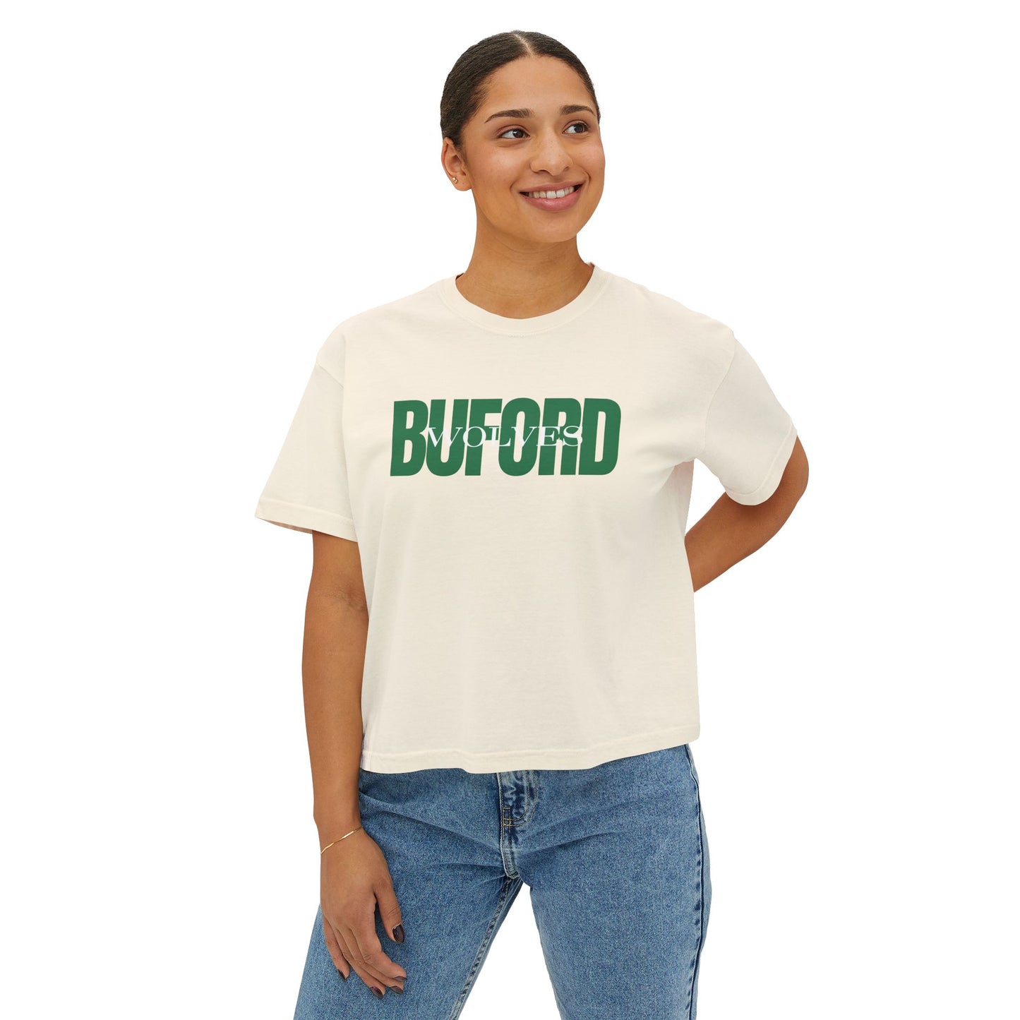 Buford Wolves Boxy Overlay Tee