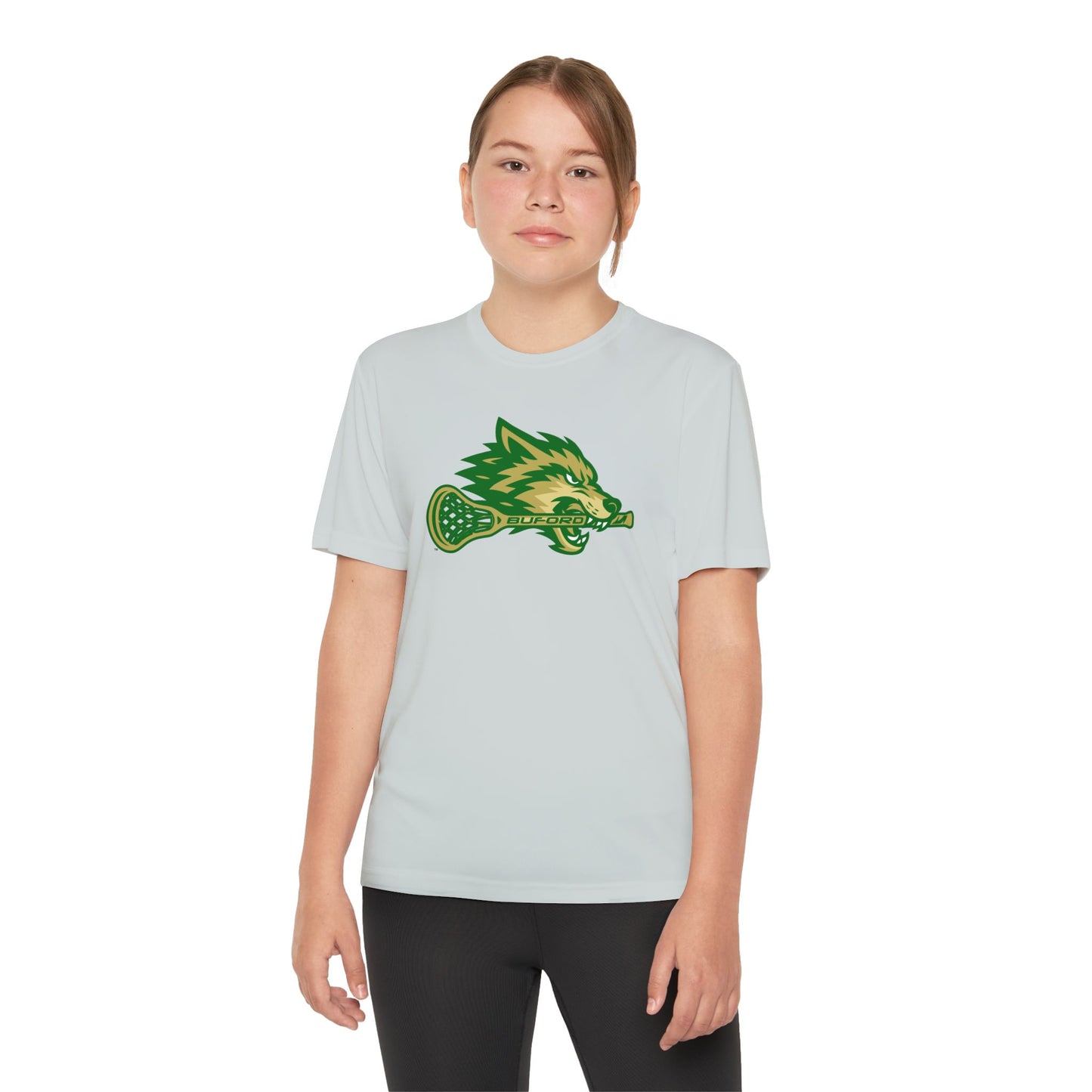 Youth Lacrosse Wolf Tee Sport Tek