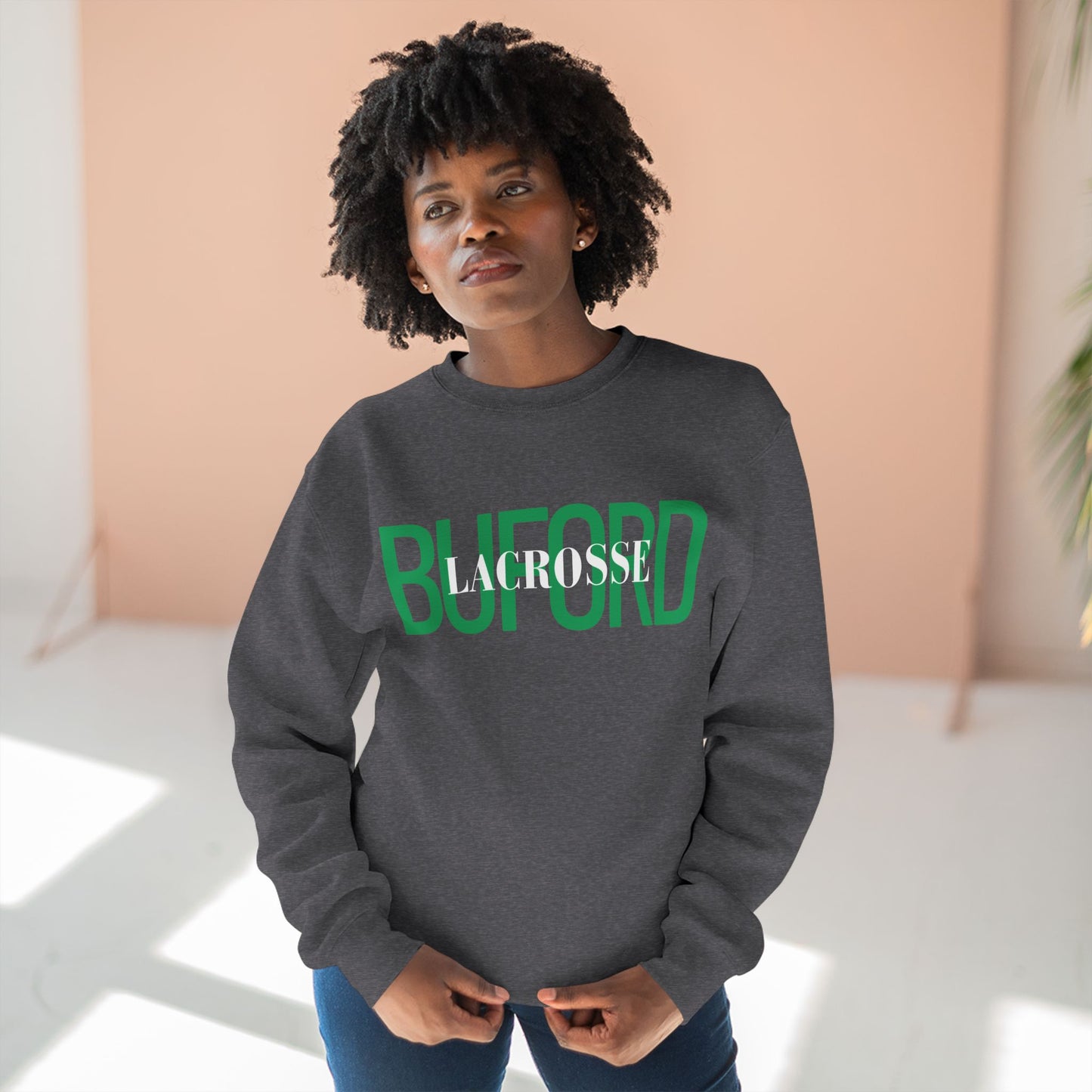 Buford Lacrosse Overlay Crewneck Sweatshirt