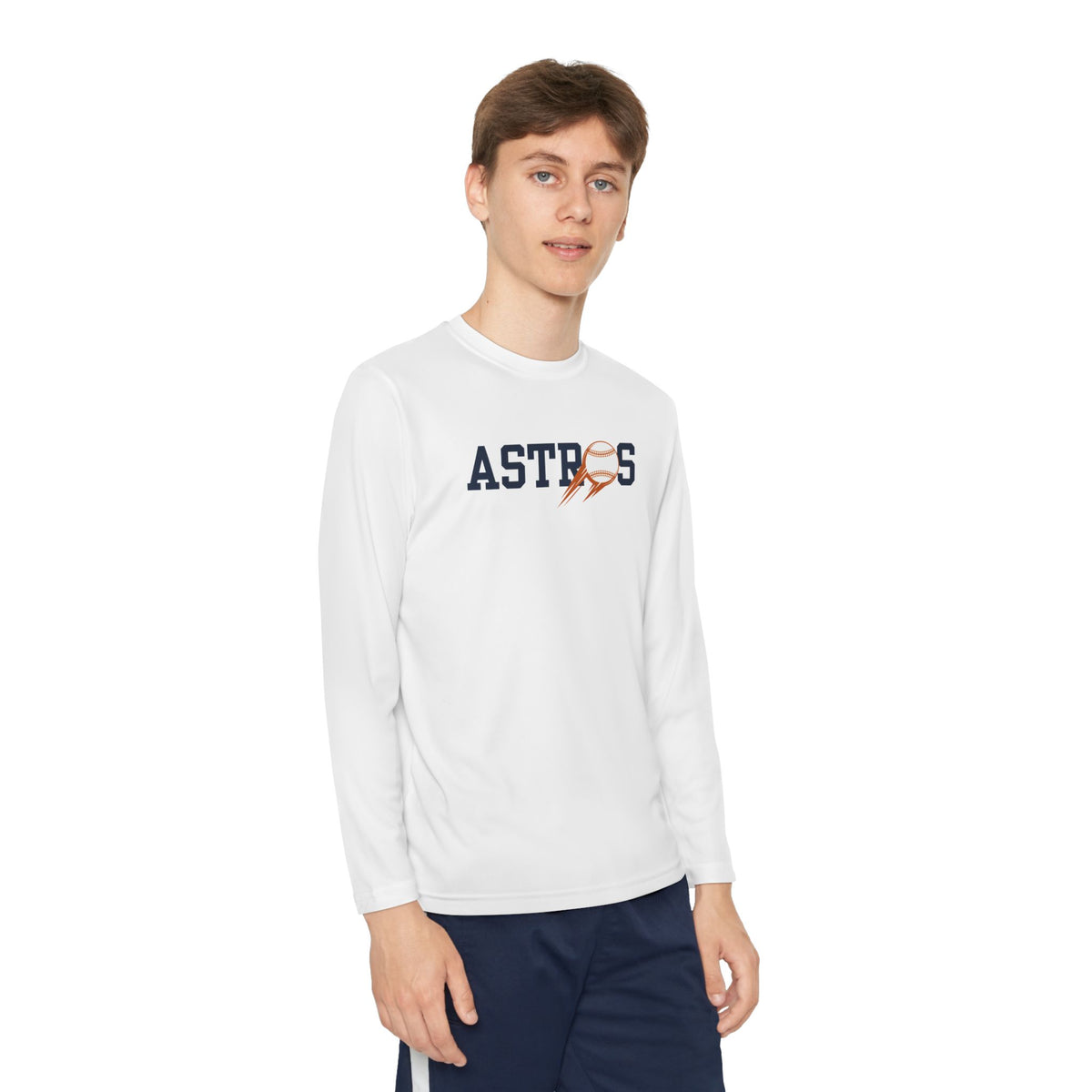 Astros Youth Long Sleeve Competitor Tee