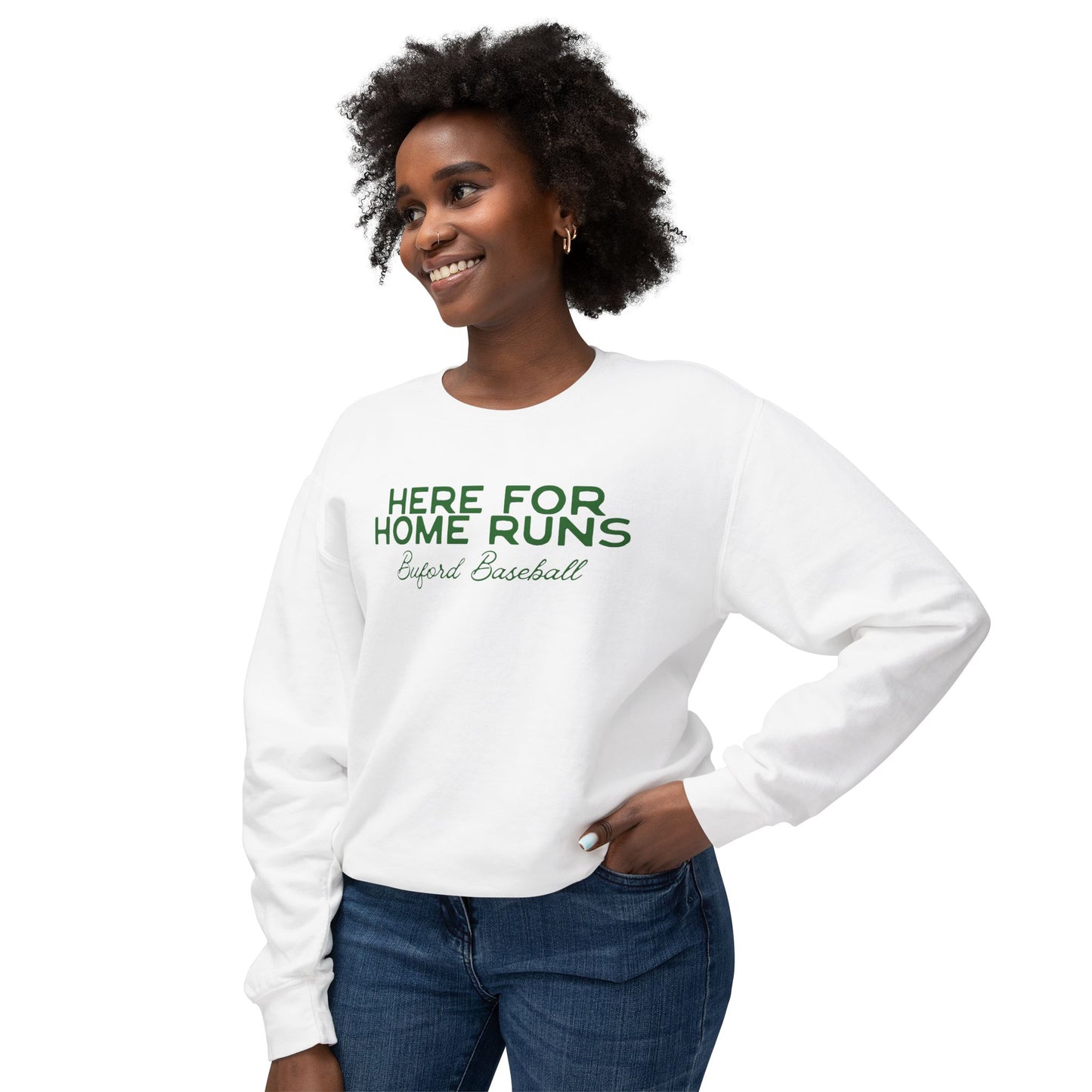 Here For Home Runs Baseball Crewneck Sweatshirt