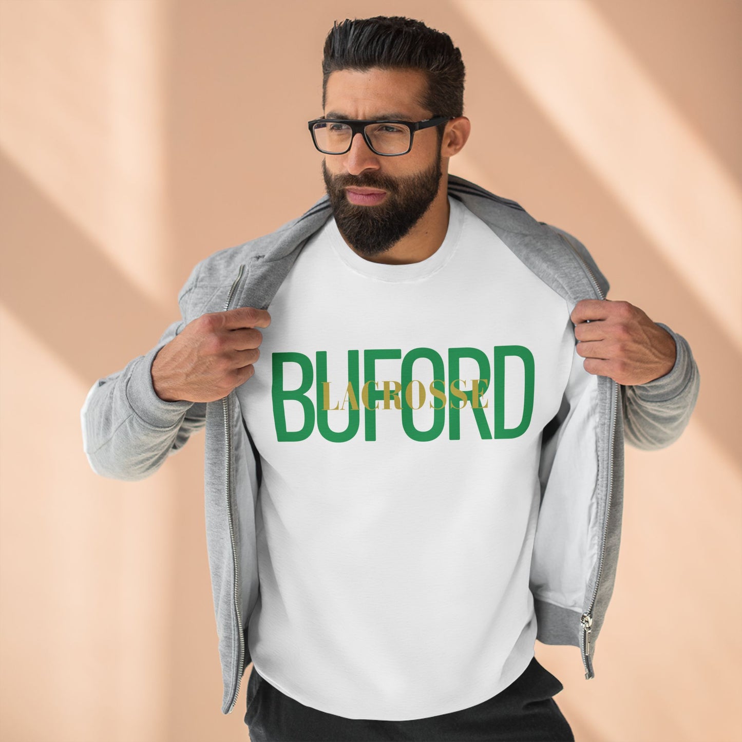 Buford Lacrosse Overlay Crewneck Sweatshirt