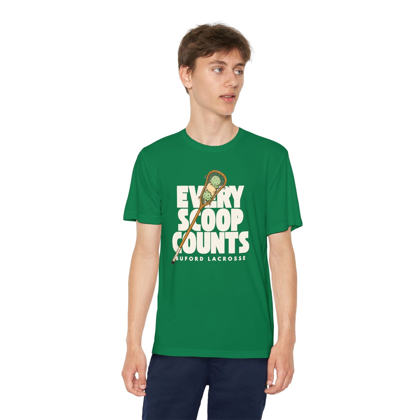 Every Scoop Counts Youth Sport Tek Tee