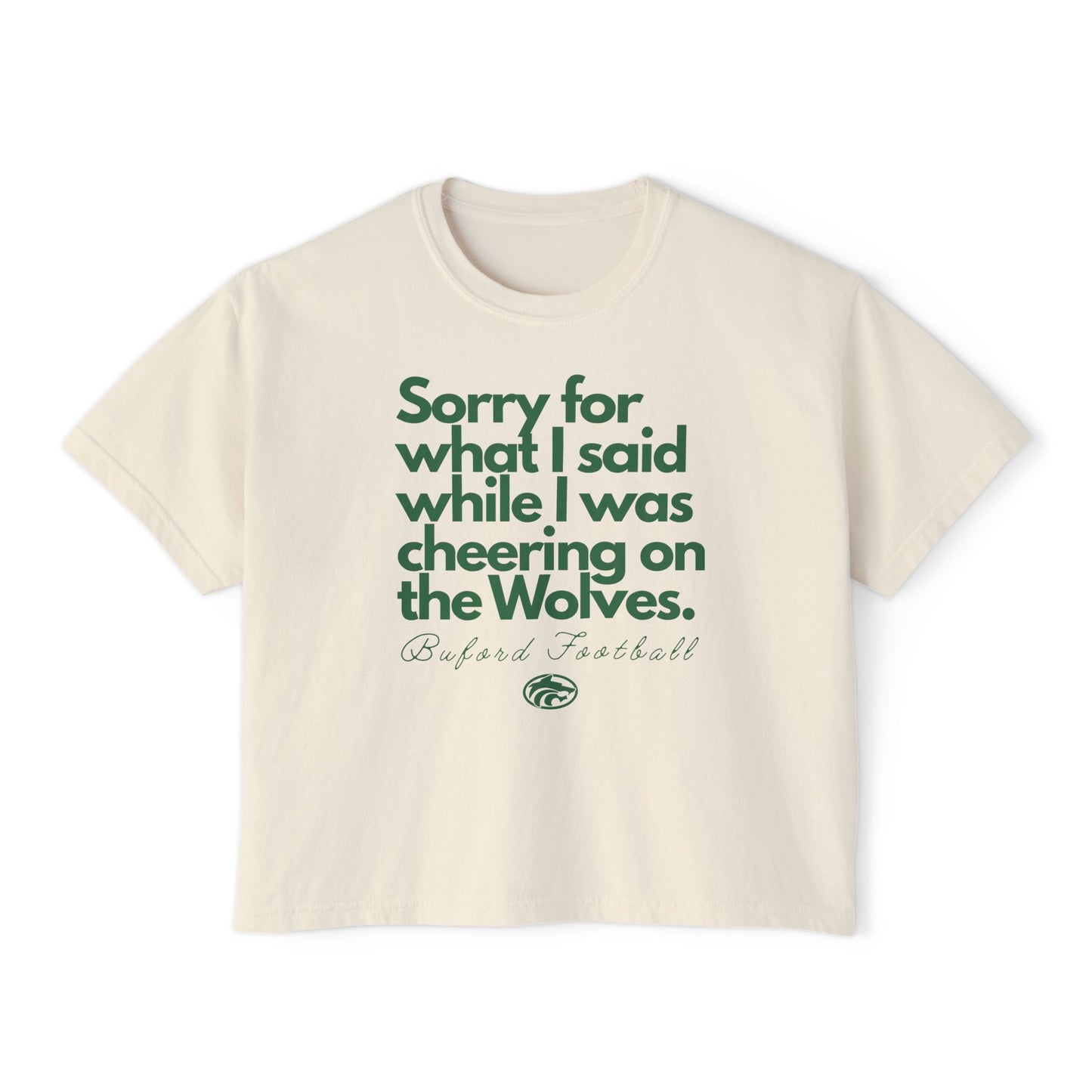 Sorry (Not Sorry) Football Boxy Tee