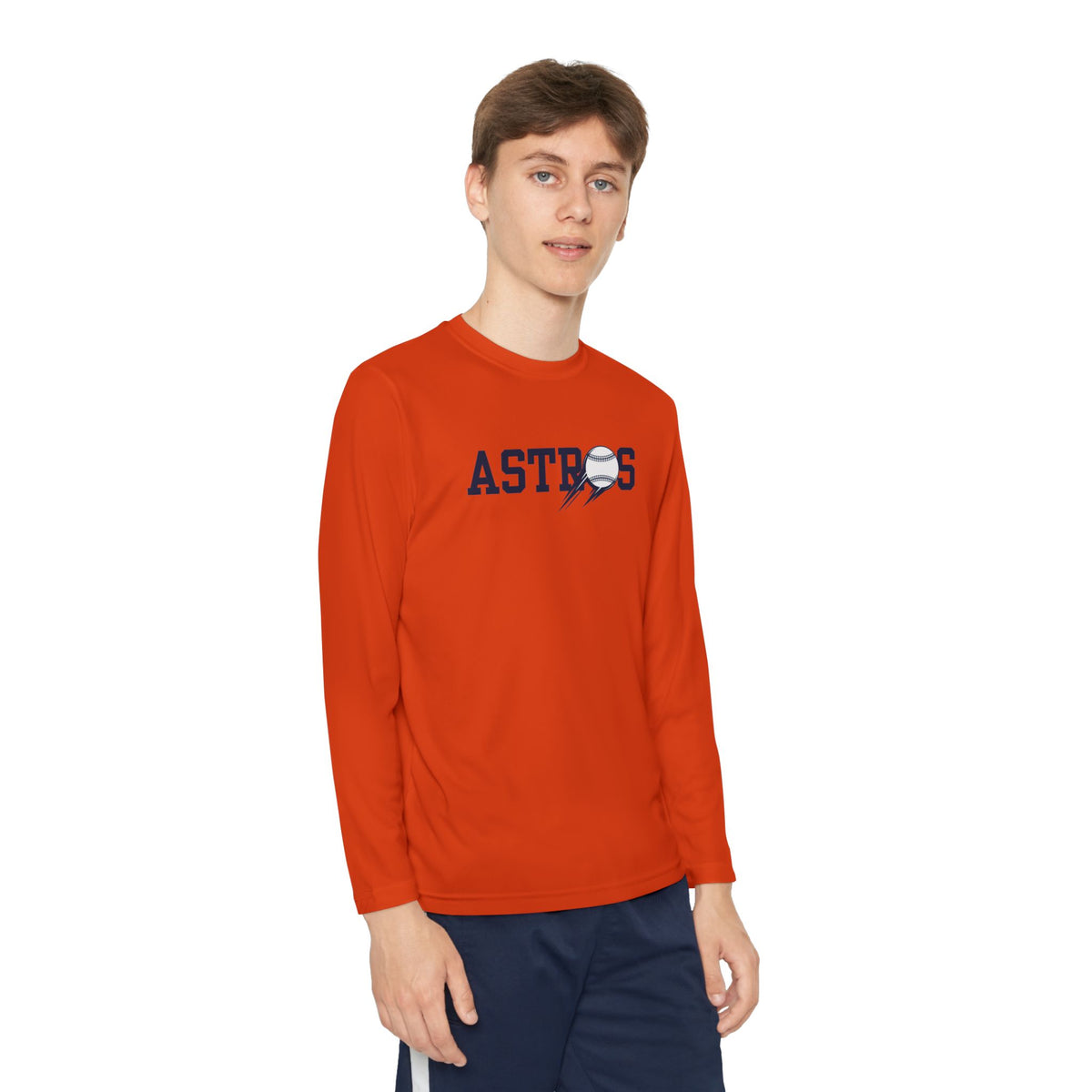Astros Youth Long Sleeve Competitor Tee