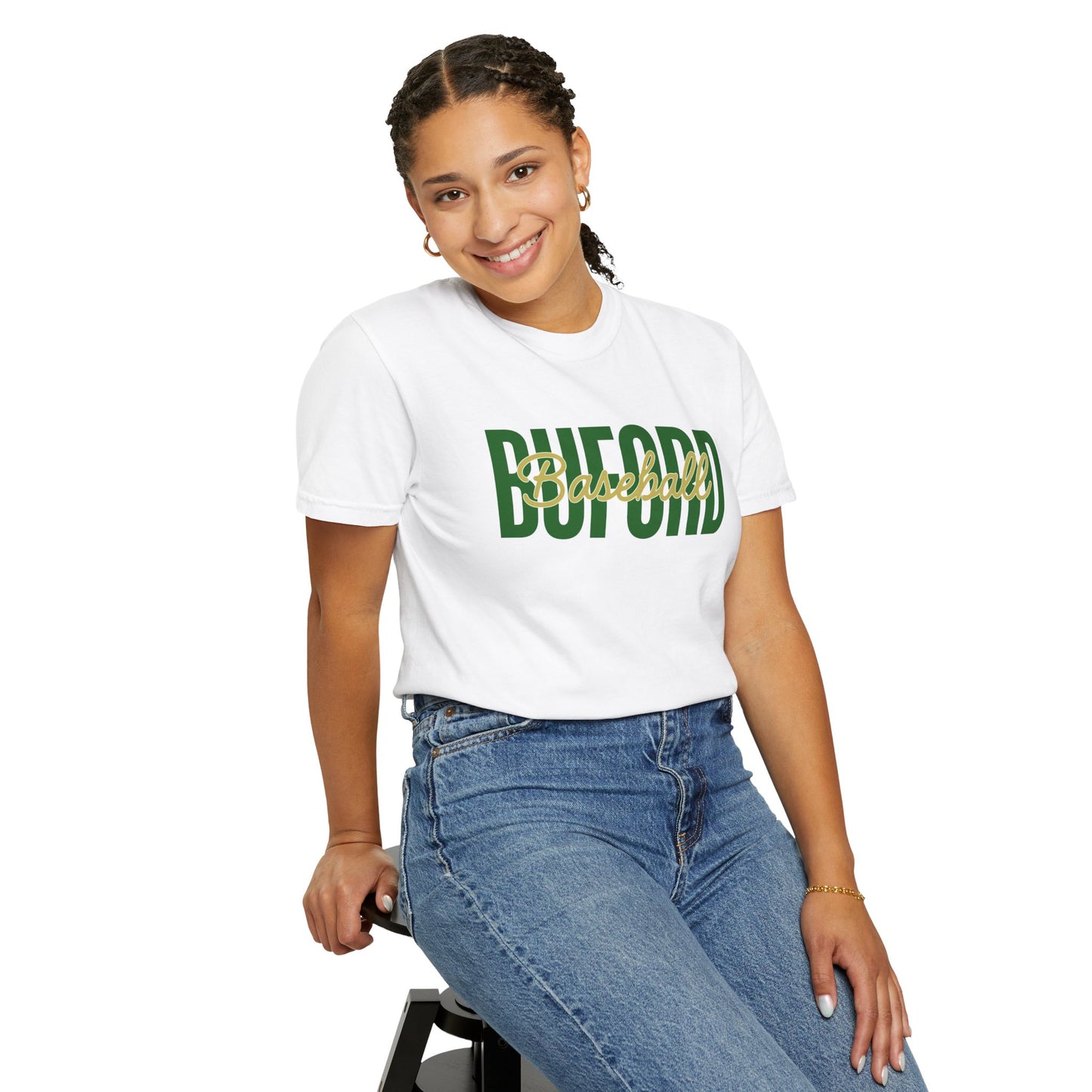 Buford Baseball Stacked Unisex Comfort Colors Tee