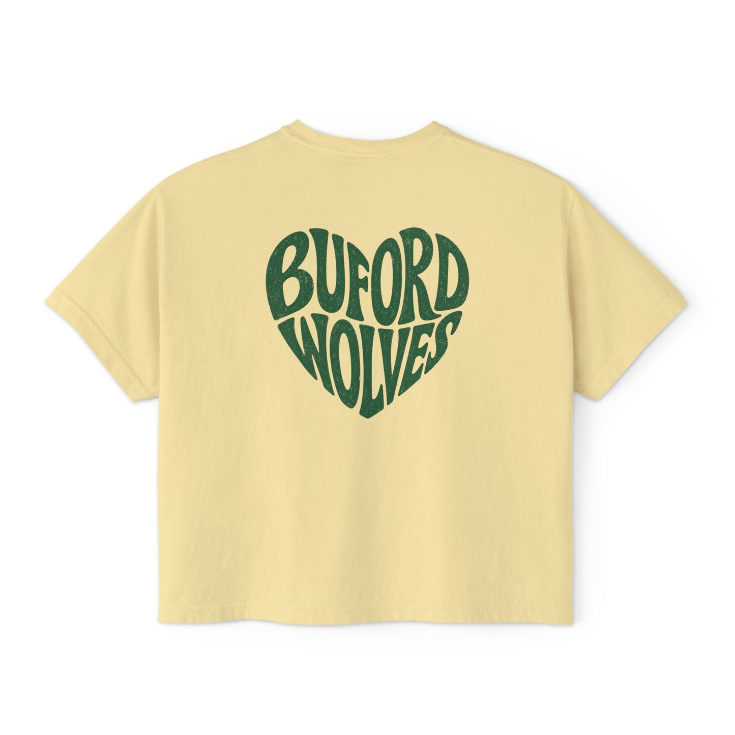 Buford Wolves Heart Logo Women's Boxy Tee