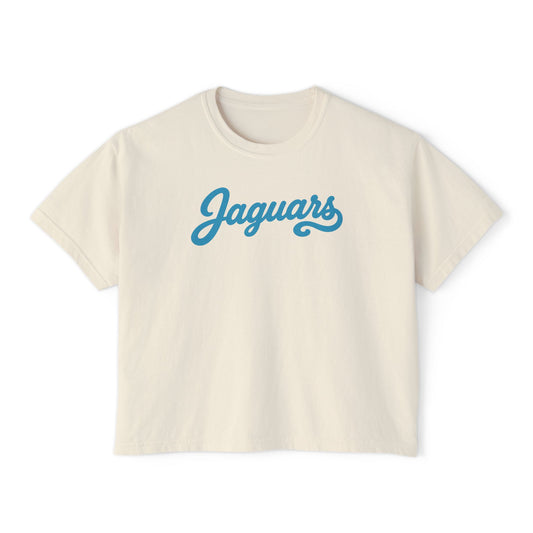 Retro Jaguars Script Women's Boxy Tee