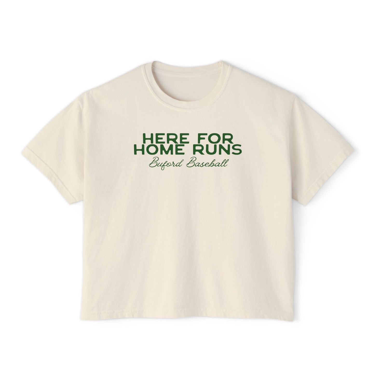 Here For Home Runs Women's Boxy Tee