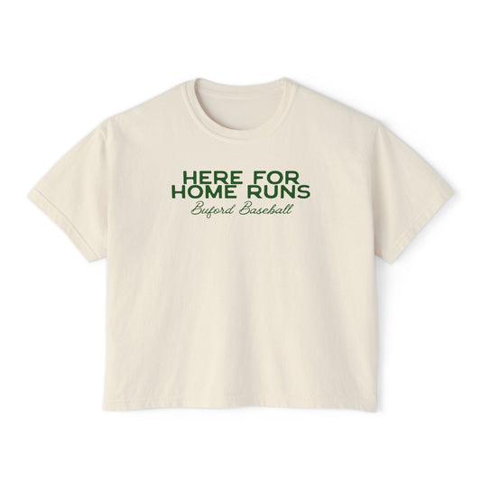Here For Home Runs Women's Boxy Tee