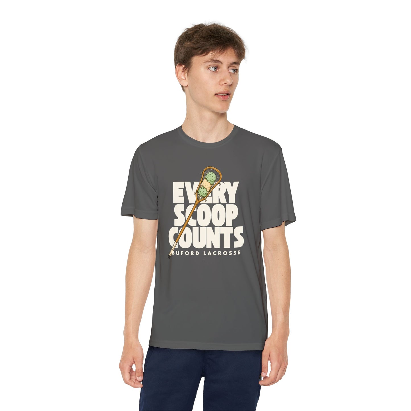 Every Scoop Counts Youth Sport Tek Tee