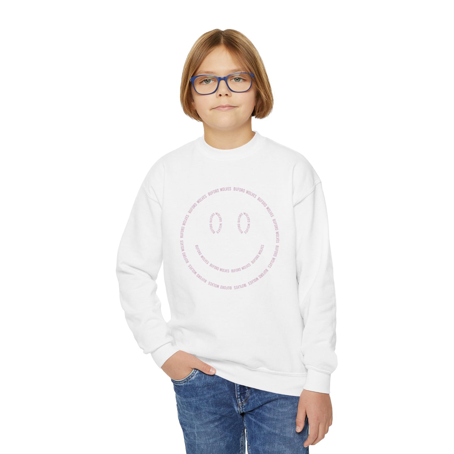 Smiley Face Youth Crewneck Sweatshirt