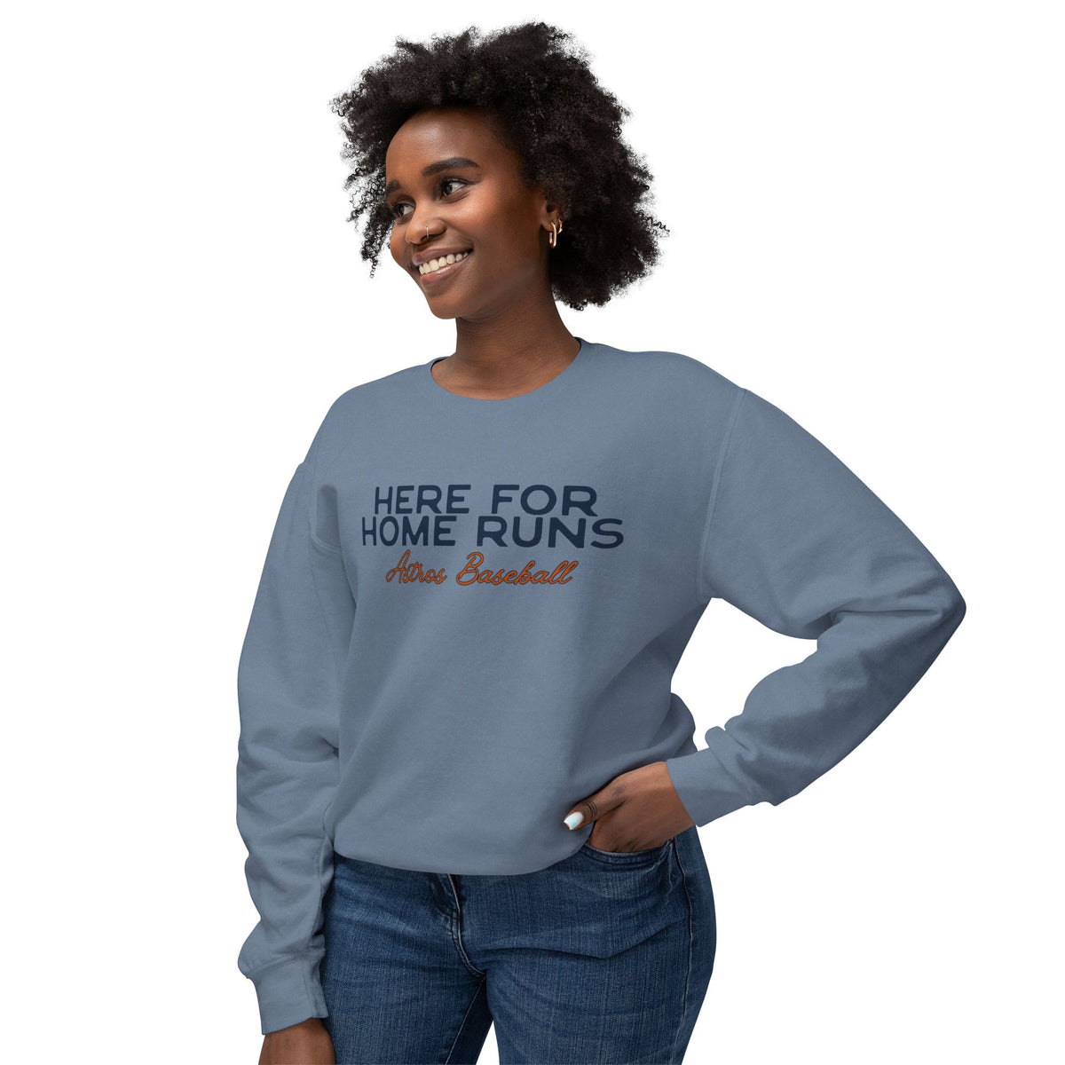 Here for Home Runs Crewneck Sweatshirt