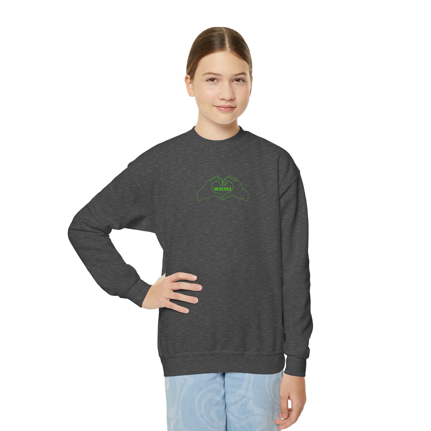 Buford Heart In Hand Crewneck Youth Sweatshirt
