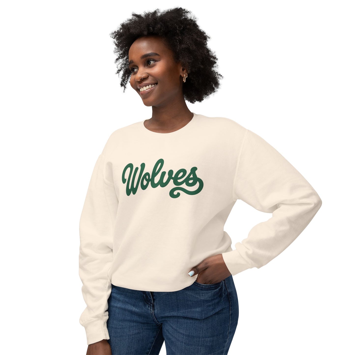 Wolves Retro Script Crewneck Sweatshirt