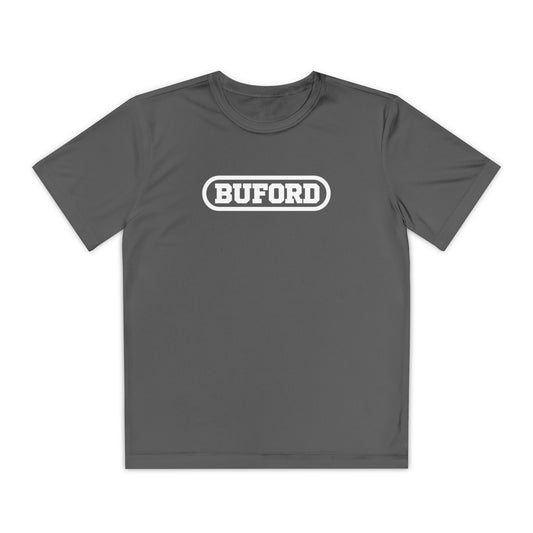 Buford Youth Tee — Retro Athletic Logo Kids Shirt