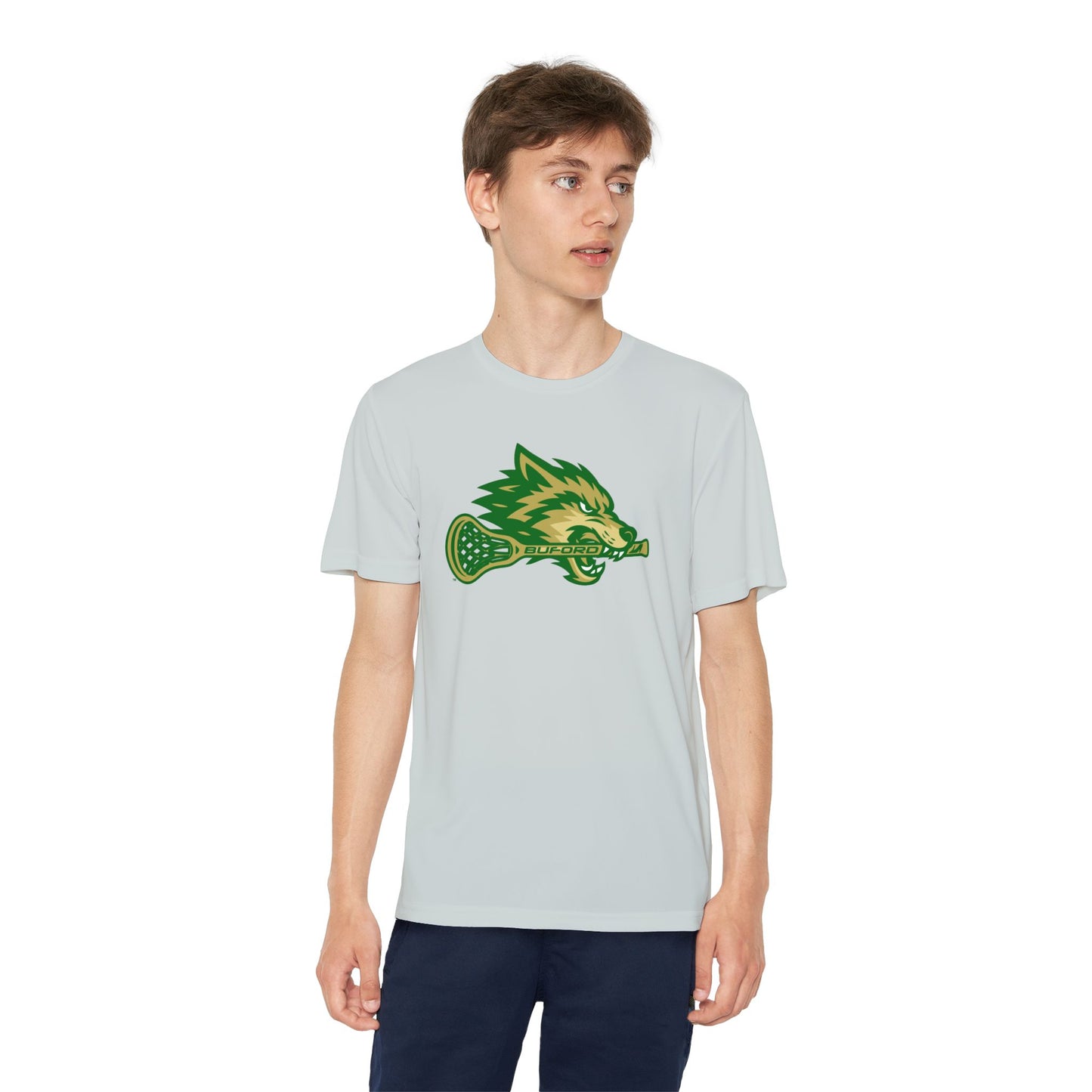 Youth Lacrosse Wolf Tee Sport Tek