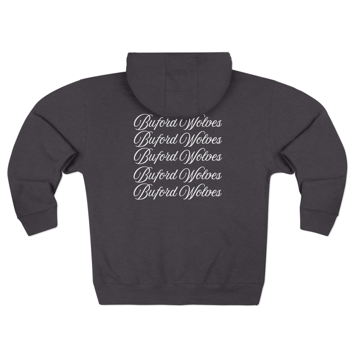 Buford Wolves Script Zip Hoodie