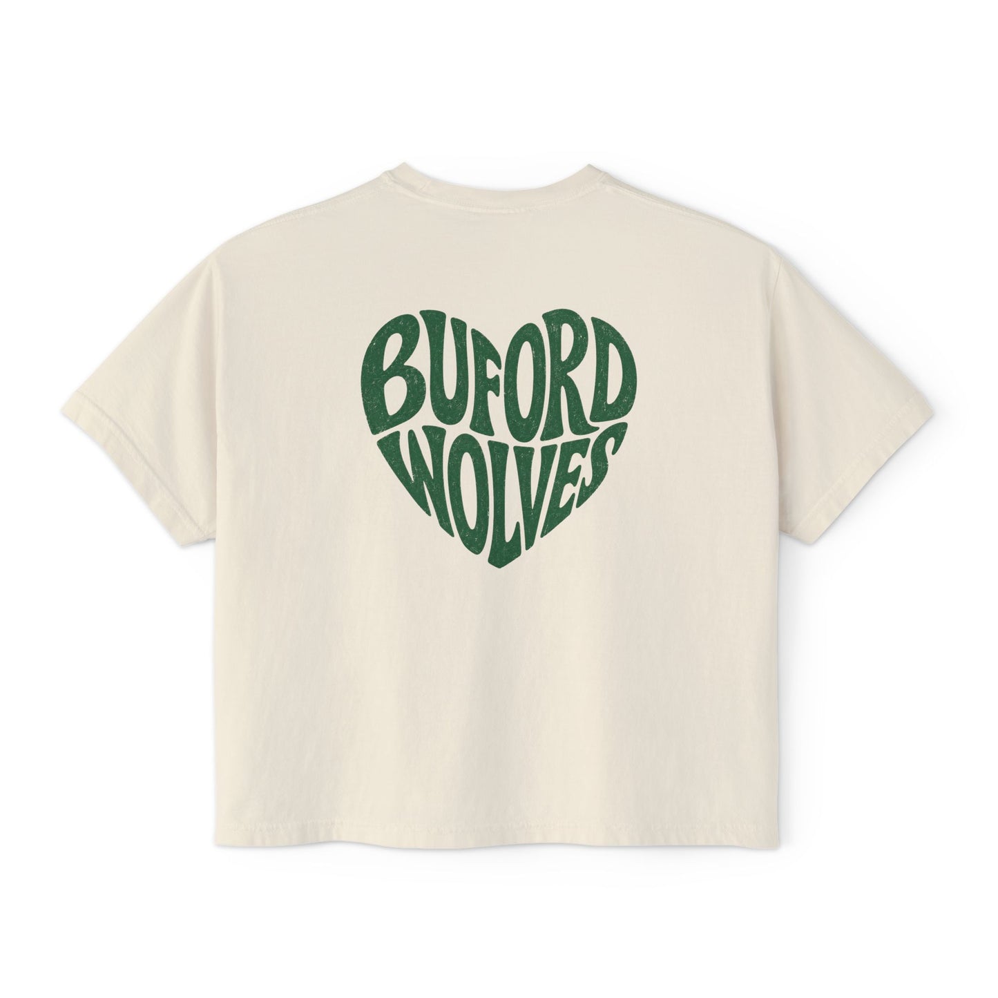 Buford Wolves Heart Logo Women's Boxy Tee