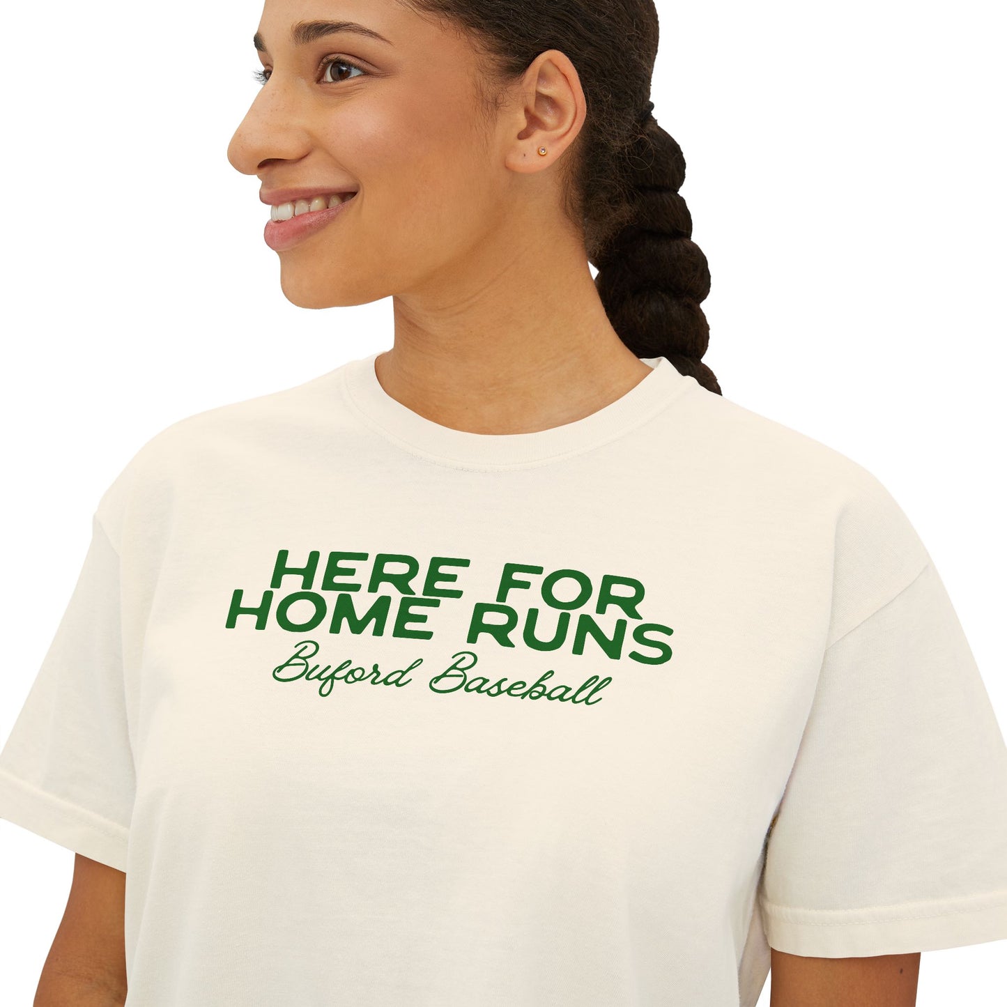 Here For Home Runs Women's Boxy Tee