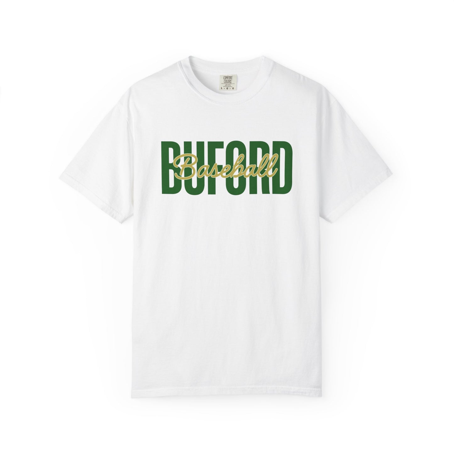 Buford Baseball Stacked Unisex Comfort Colors Tee