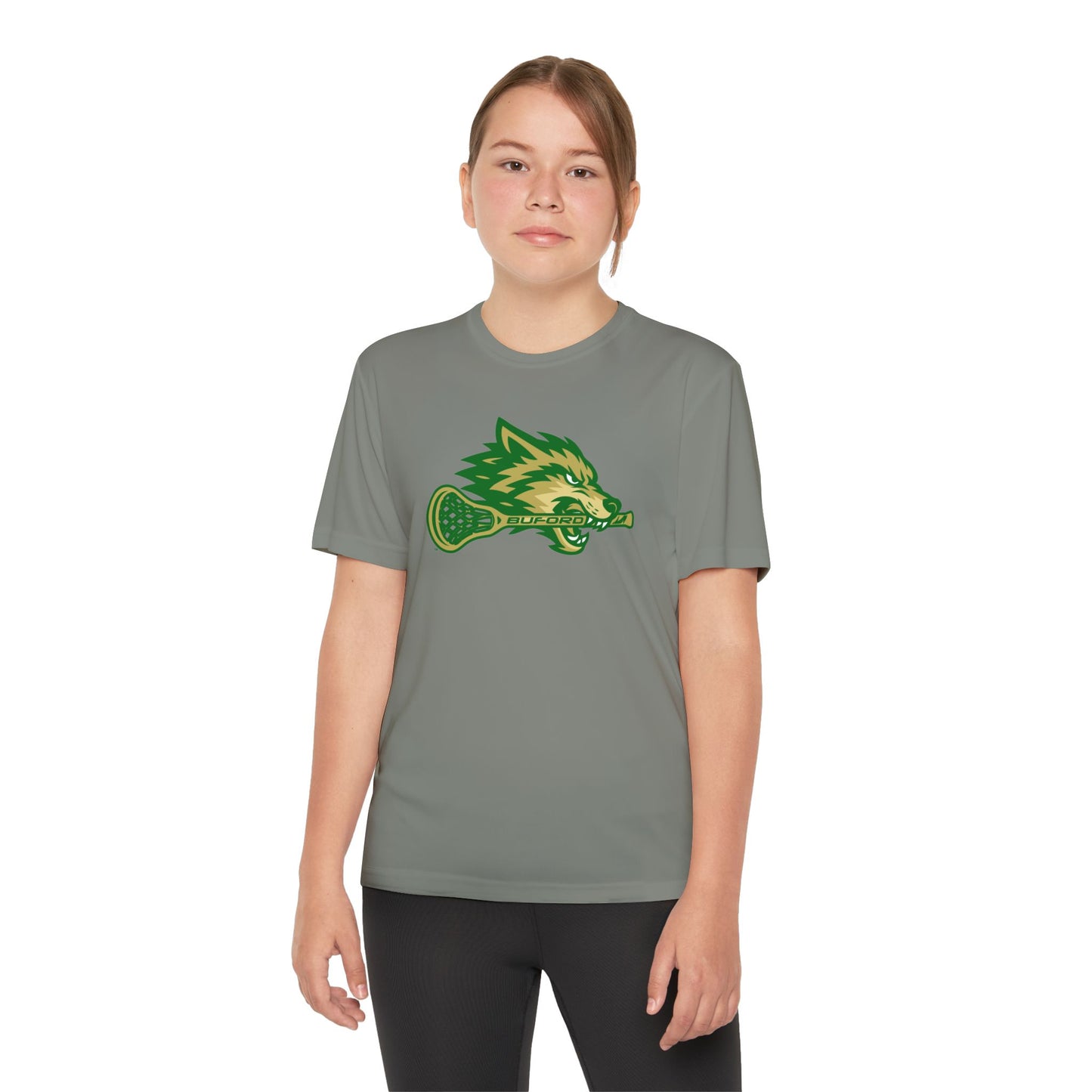 Youth Lacrosse Wolf Tee Sport Tek