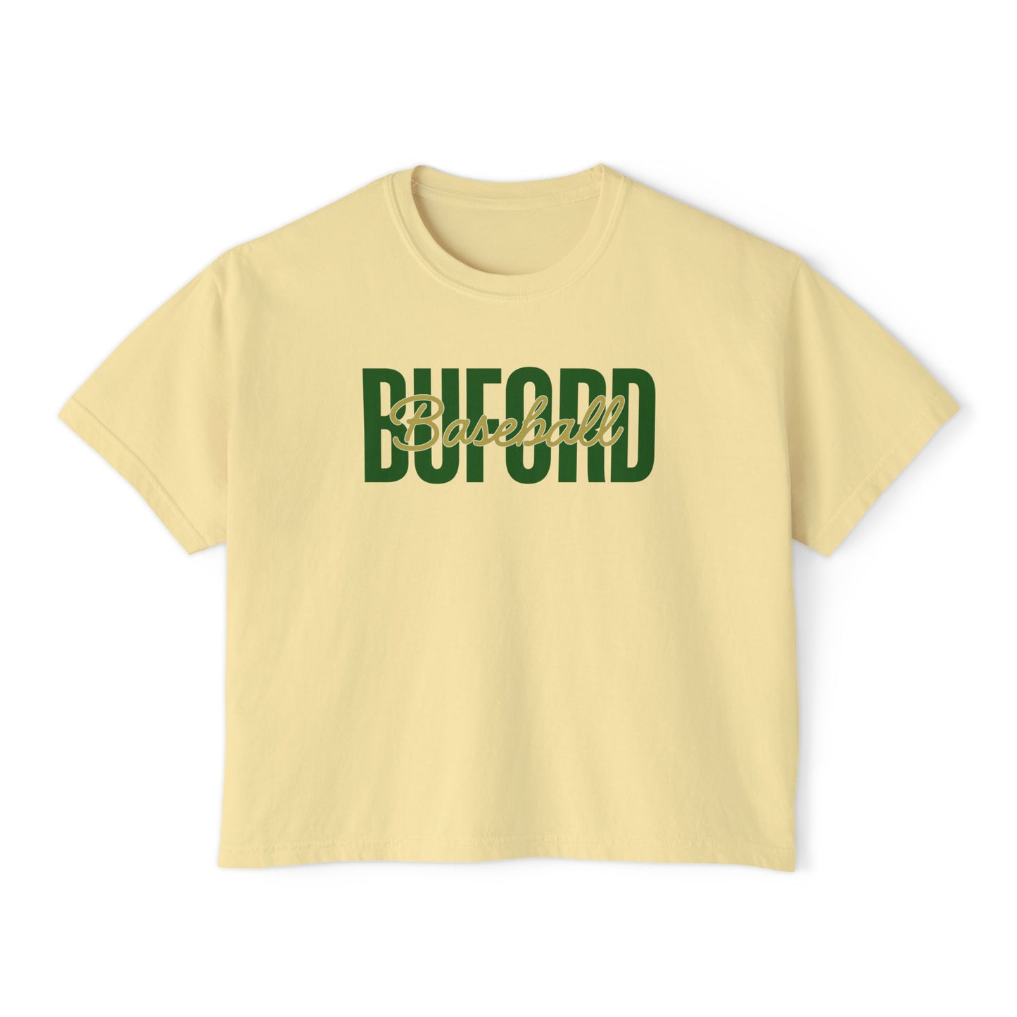 Buford Baseball Stacked Boxy Tee