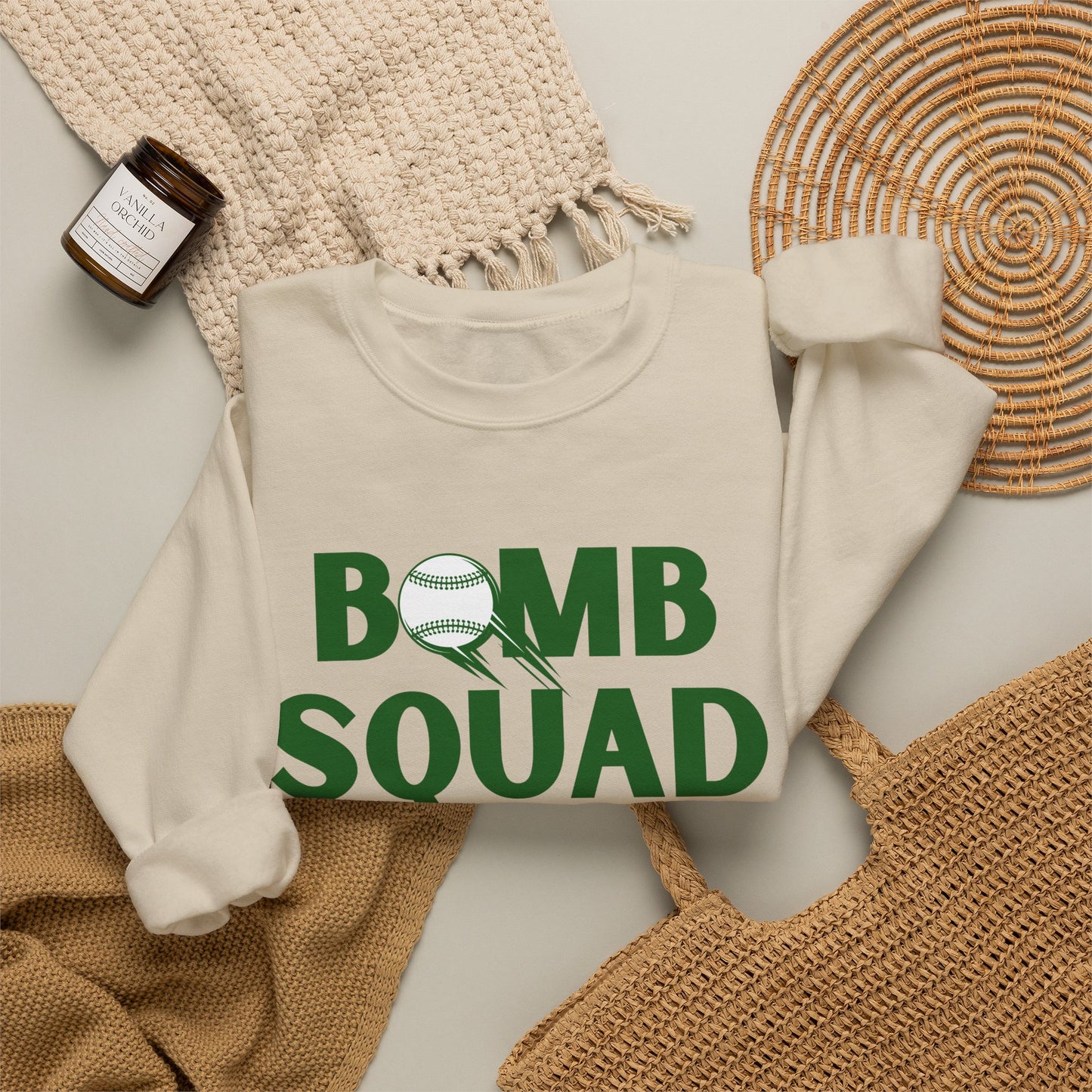 Bomb Squad Baseball Crewneck Sweatshirt