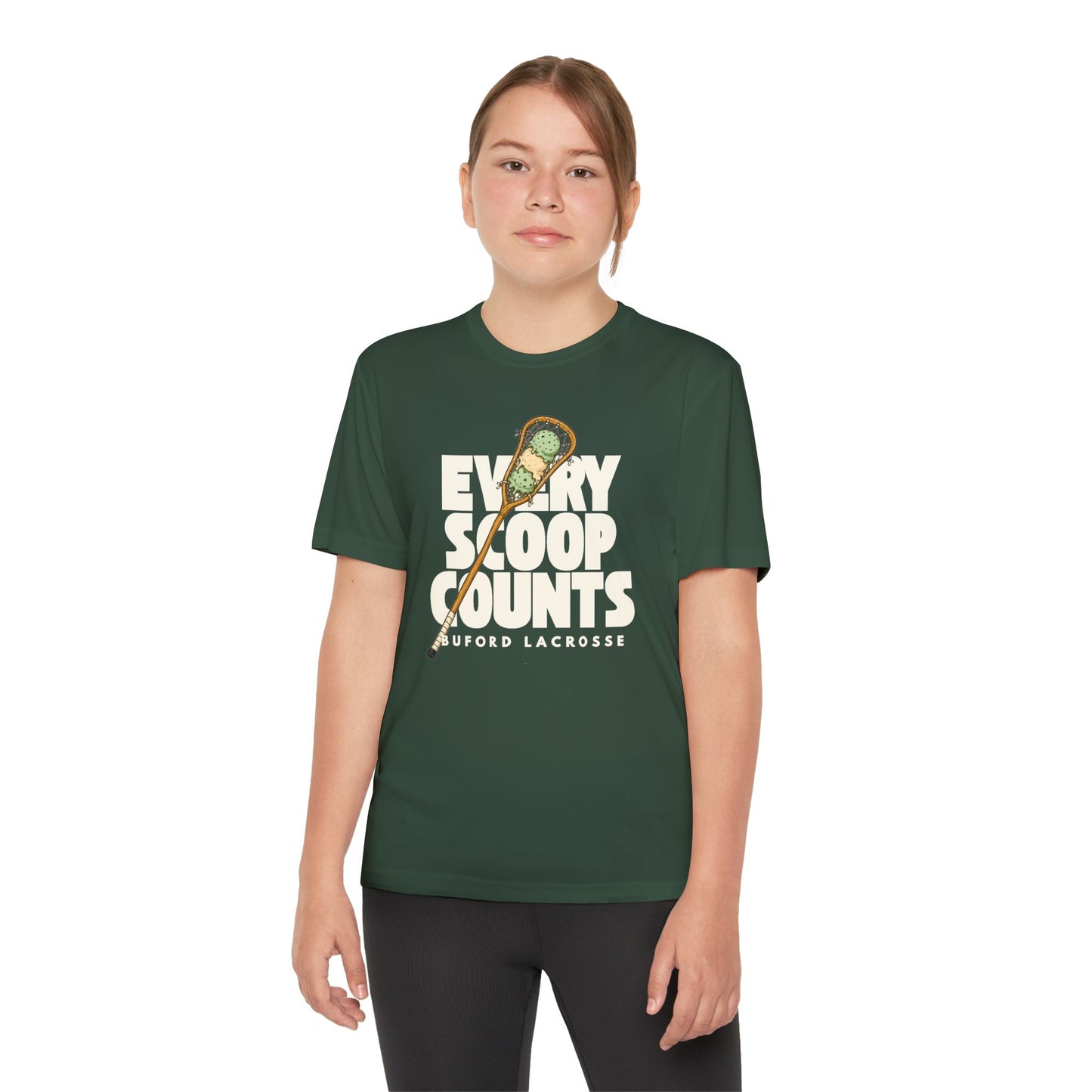 Every Scoop Counts Youth Sport Tek Tee