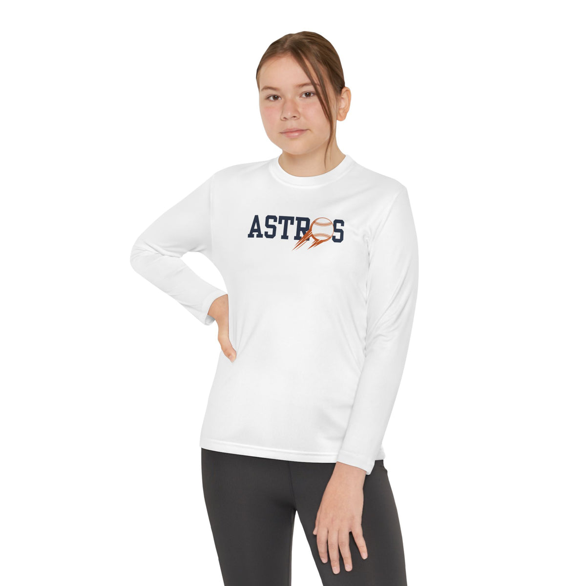 Astros Youth Long Sleeve Competitor Tee