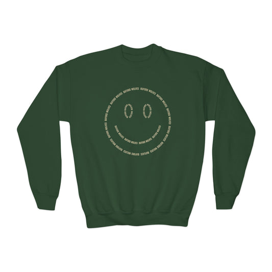 Smiley Face Youth Crewneck Sweatshirt