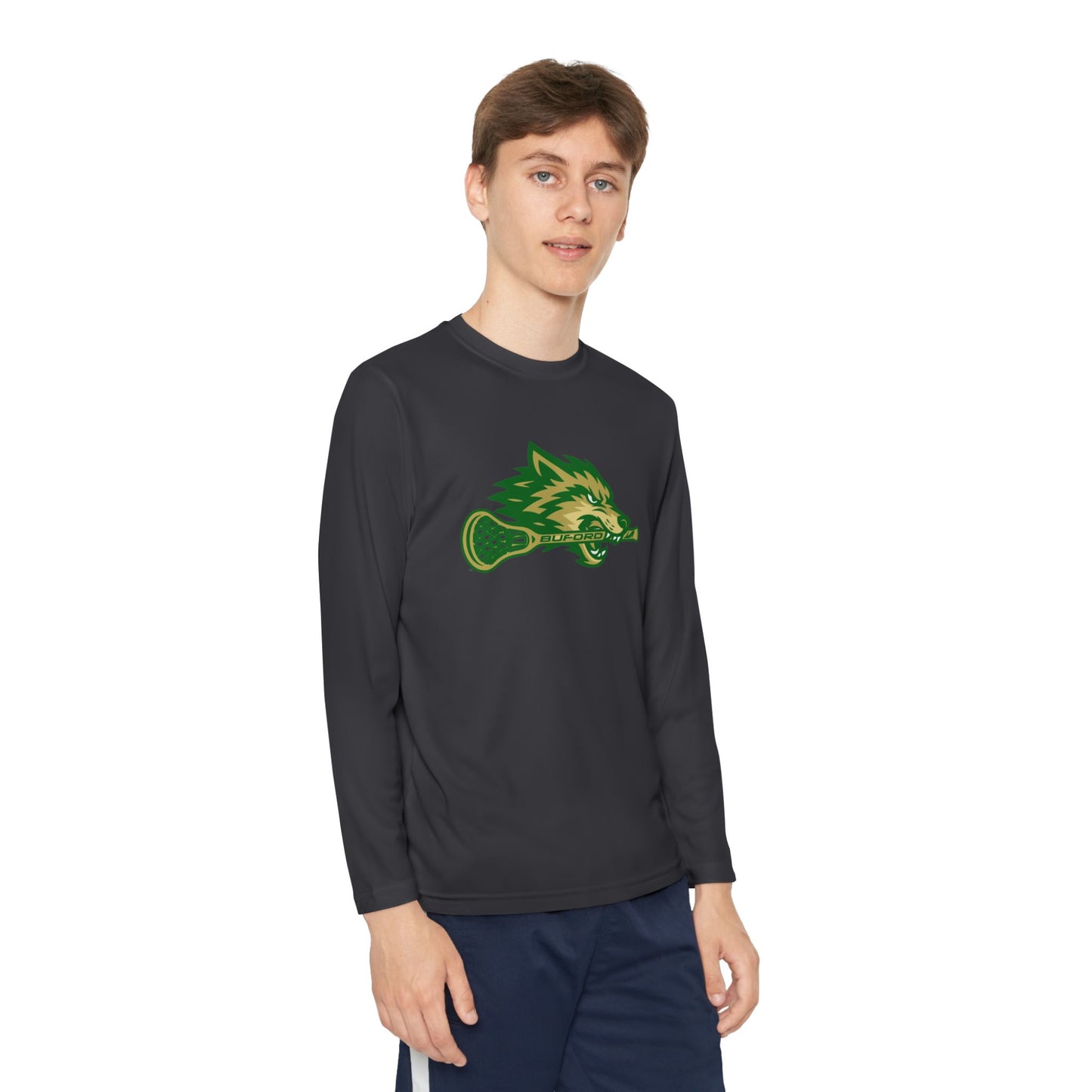 Youth Long Sleeve Lax Wolf Competitor Tee