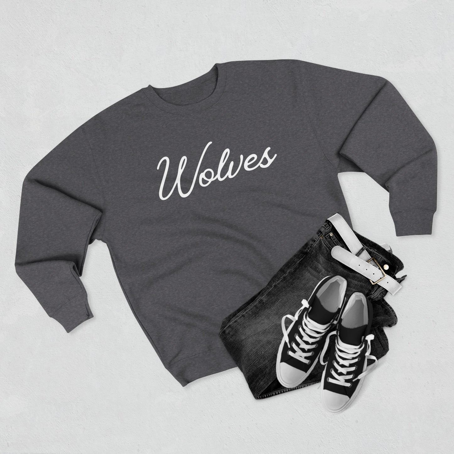 Wolves Script Crewneck Sweatshirt