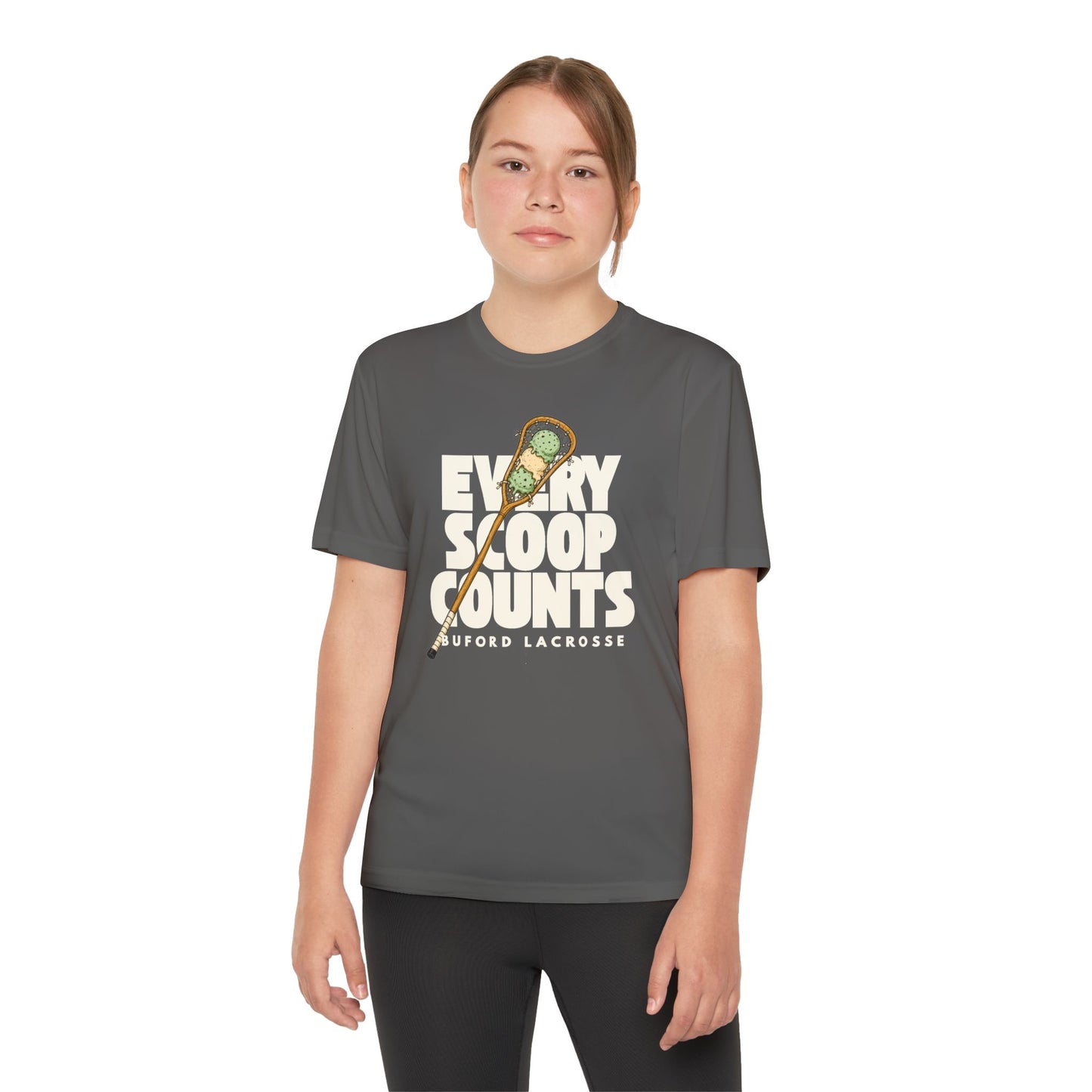 Every Scoop Counts Youth Sport Tek Tee
