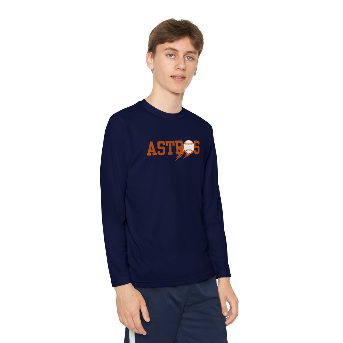 Astros Youth Long Sleeve Competitor Tee