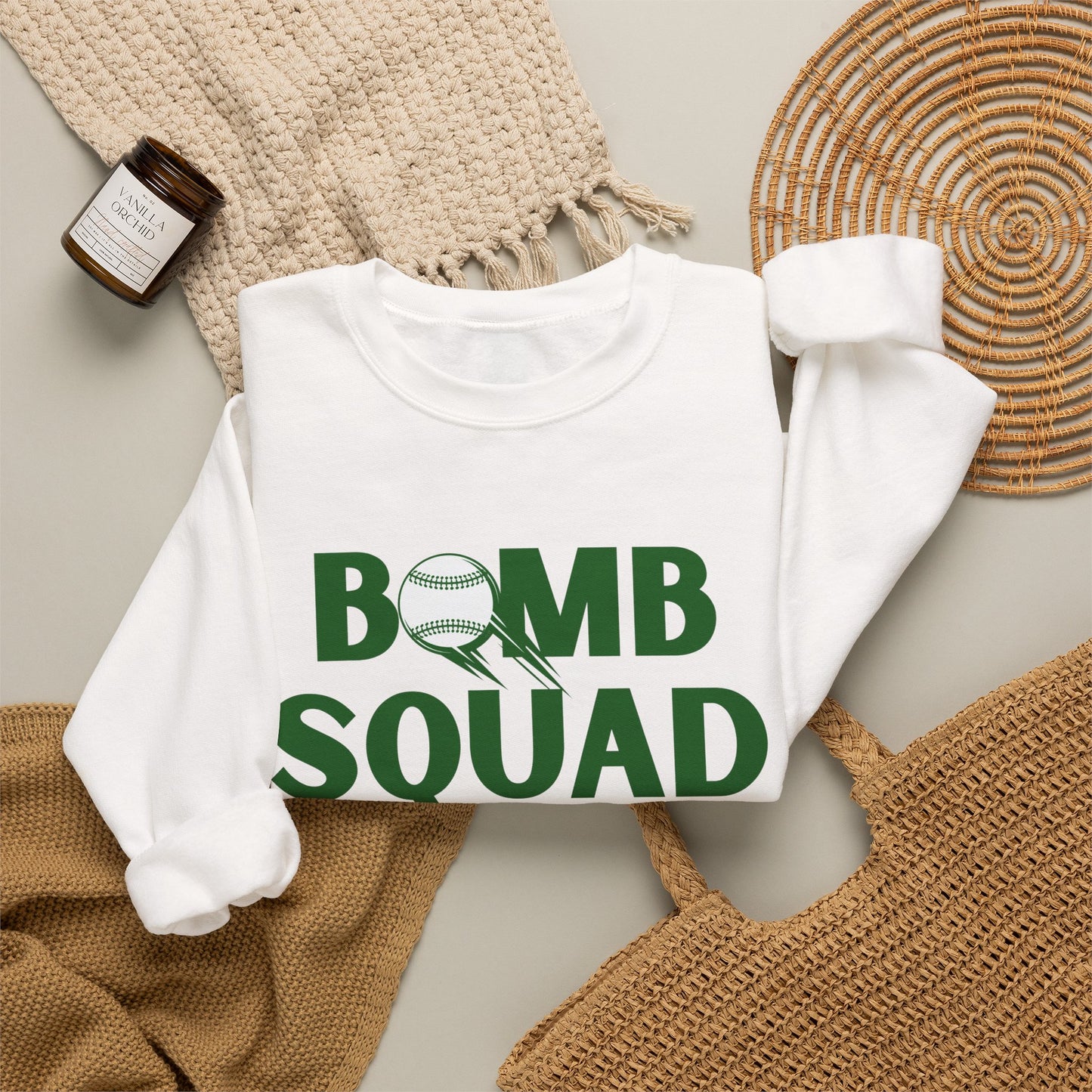 Bomb Squad Baseball Crewneck Sweatshirt