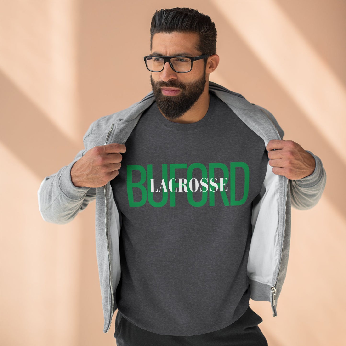 Buford Lacrosse Overlay Crewneck Sweatshirt